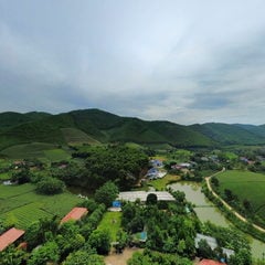 응옥동 생태마을의 항공 사진