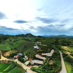 Toàn cảnh trên cao Long Cốc Ecolodge